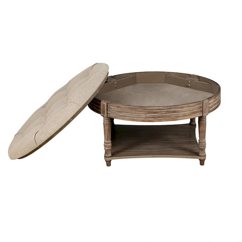 Tavolino da caffè pouf rotondo grande