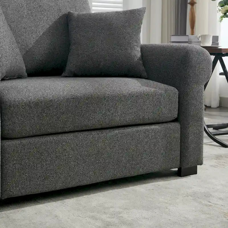 Poltrona girevole a barilotto in similpelle con base in legno, rotazione a 360°