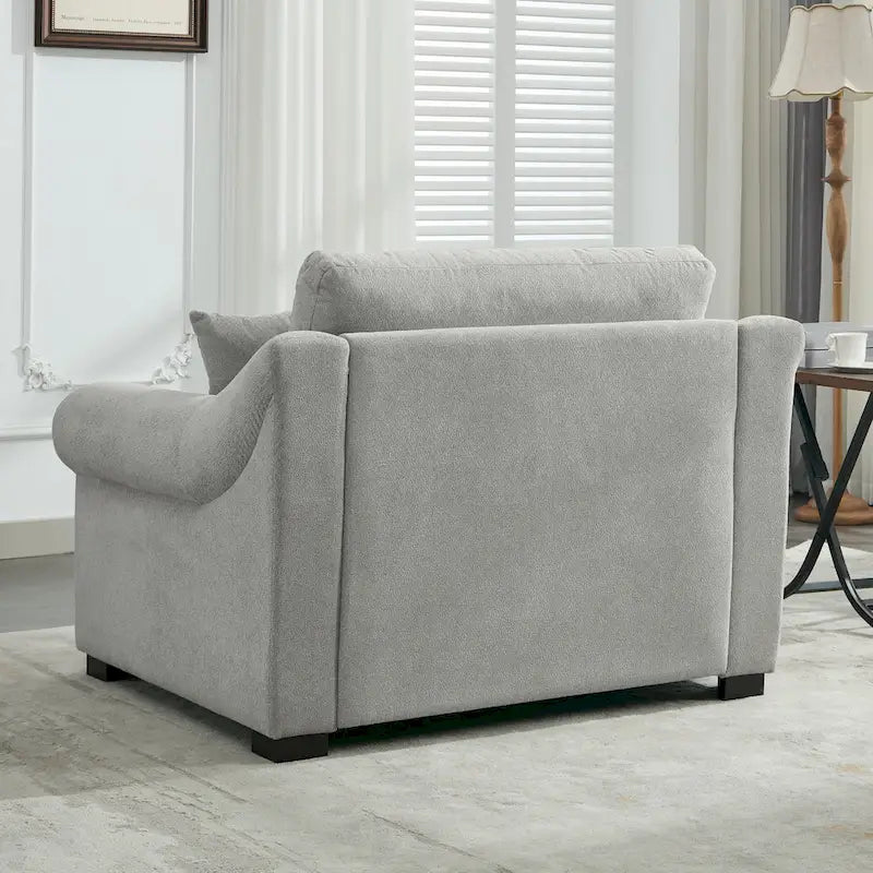 Poltrona girevole a barilotto in similpelle con base in legno, rotazione a 360°