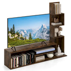 Mobile TV Cubo per TV fino a 50", Tavolo Consolle per Media con Ripiani Contenitori
