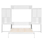 Letto a scomparsa Queen all-in-one con scrivania, vanità e armadio