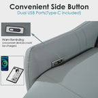 Poltrona Reclinabile Elettrica Wall Hugger, Poltrona per Home Theater Piccola con Supporto Lombare, Poltrona Reclinabile Singola per Soggiorno