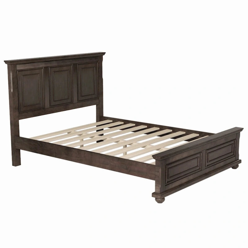 Letto a Piattaforma King Size in Legno Stile Vintage - Elegante e Robusto