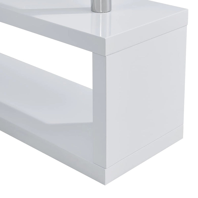 Scrivania da ufficio girevole con scaffali, design salvaspazio a 360°, scrivania moderna per lo studio