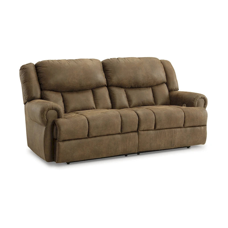 Divano reclinabile elettrico, rivestimento marrone, 234 cm L x 107 cm P x 119 cm H, reclinazione elettrica, divano per soggiorno