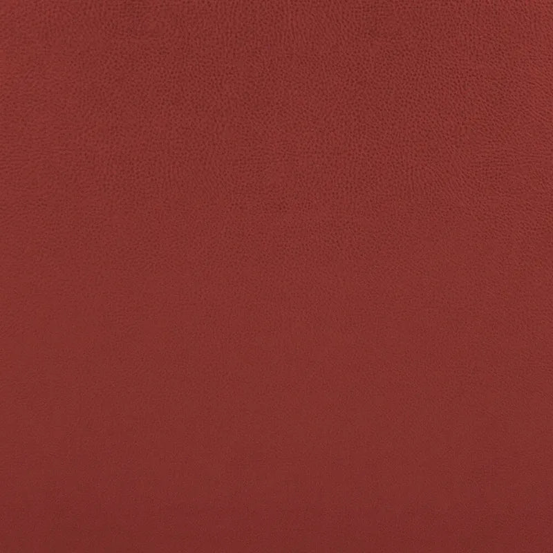 Pouf rotondo da 36" con rivestimento sfoderabile, ecopelle, rosso mela, poggiapiedi e tavolino versatile