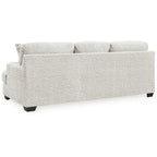 Divano rivestito in bianco, 241 cm L x 114 cm P x 99 cm H, cuscini imbottiti, divano da soggiorno contemporaneo
