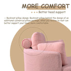 Poltrona girevole imbottita a botte Moon da 39W con pouf contenitore per soggiorno - 51 x 39 x 30,5