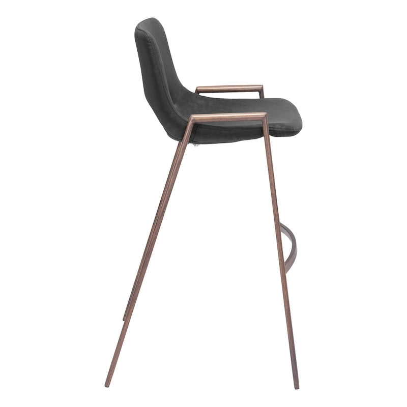Sgabello da bar Desi nero e noce