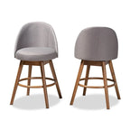 Set di 2 sgabelli da bancone girevoli in stile Mid-Century Modern