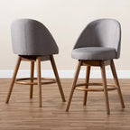 Set di 2 sgabelli da bancone girevoli in stile Mid-Century Modern