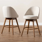 Set di 2 sgabelli da bancone girevoli in stile Mid-Century Modern