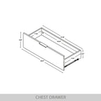 Cassettiera moderna a 4 cassetti in legno, gambe e maniglie in metallo dorato, legno massello + ingegnerizzato, 4 colori, 37,3 cm L x 107,3 cm H