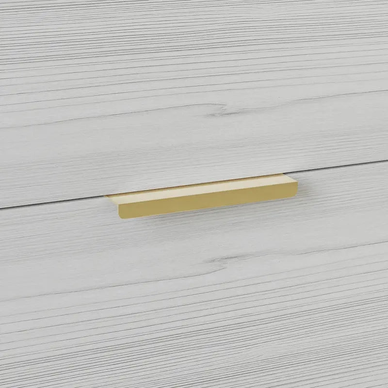 Cassettiera moderna a 4 cassetti in legno, gambe e maniglie in metallo dorato, legno massello + ingegnerizzato, 4 colori, 37,3 cm L x 107,3 cm H