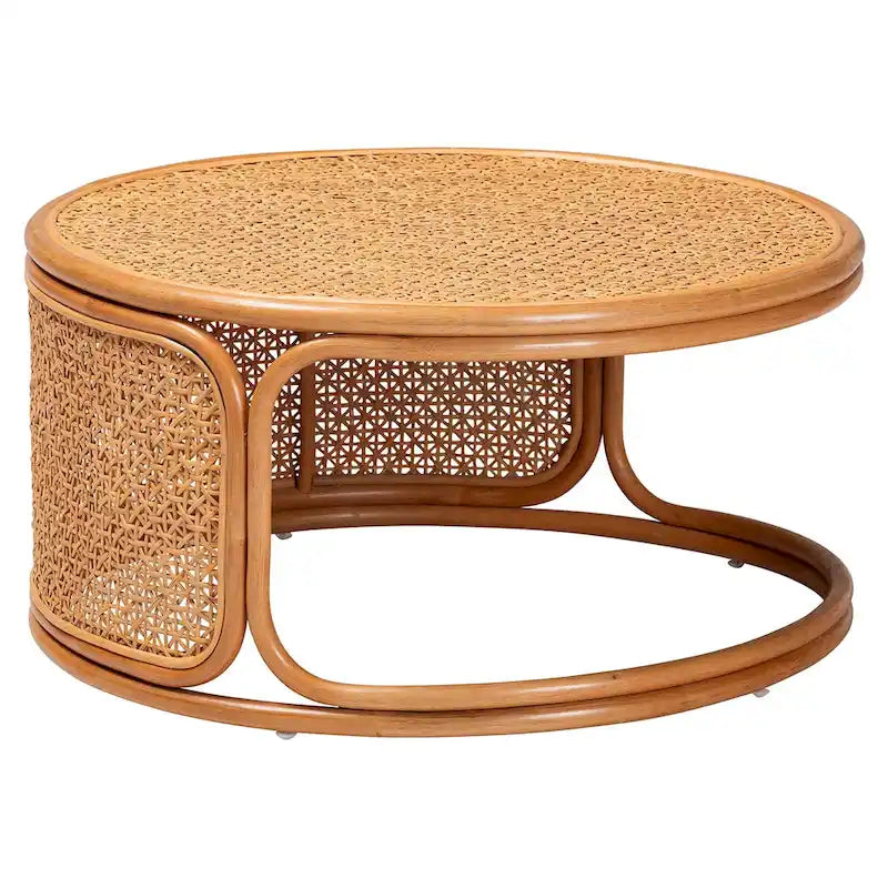 Tavolino da caffè Eldon Bohemian Honey in Rattan