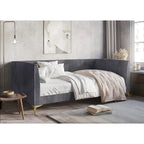 Letto a giorno matrimoniale imbottito Elsie
