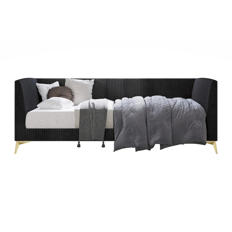 Letto a giorno matrimoniale imbottito Elsie