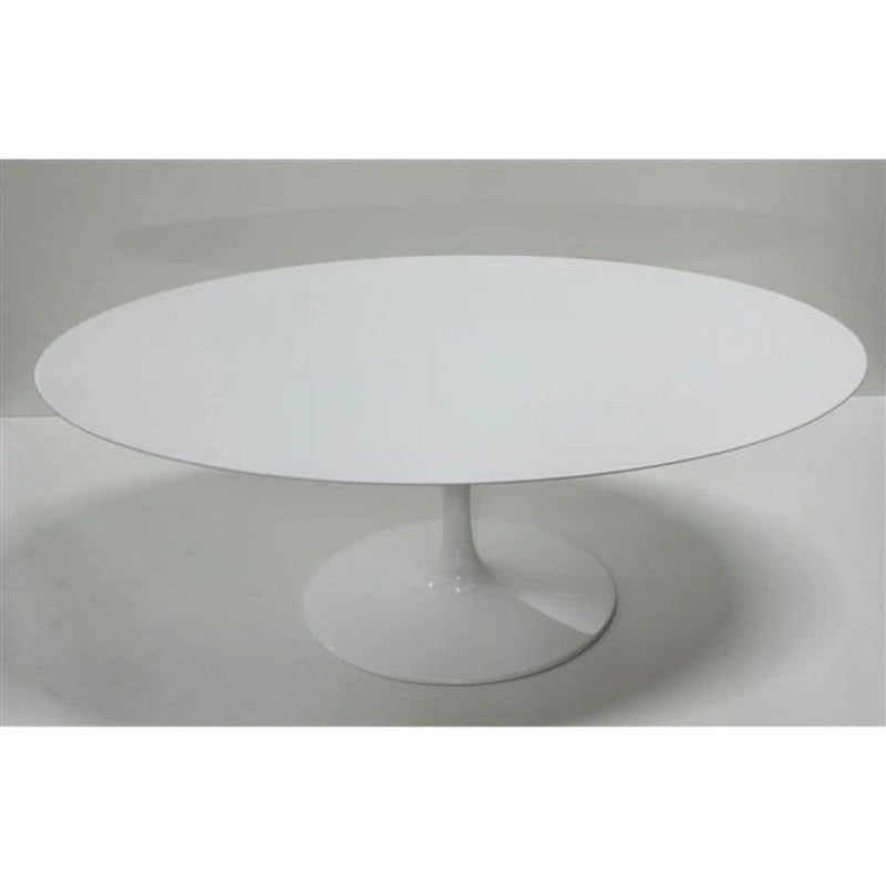 Tavolo da pranzo rotondo con piedistallo Kelty White