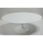 Tavolo da pranzo rotondo con piedistallo Kelty White