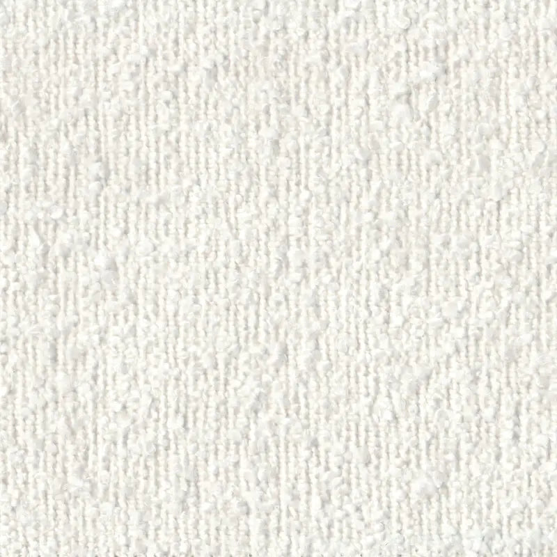 Panca Moderna Imbottita, Tessuto Bouclé Crema, Gambe in Metallo Nero Verniciato a Polvere, Cinturino in Ecopelle, 117 cm L x 46 cm A
