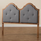 Testiera ad arco Falk Vintage Classic in tessuto e legno, colore grigio