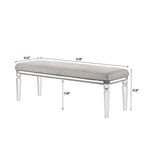 Camera da letto con pannelli imbottiti Evonne 6 pezzi, colore grigio, con luci a LED