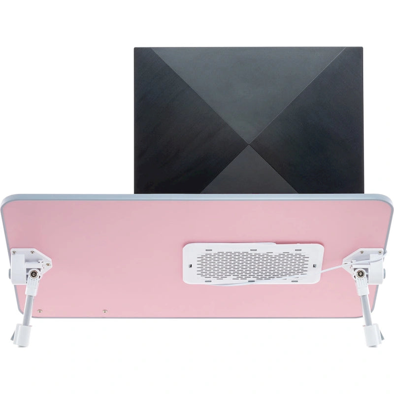 Cuscino da marito - Tavolino da letto in legno piccolo - Adatto a laptop fino a 17 pollici - con doppio cuscino, fessura multifunzione per tablet