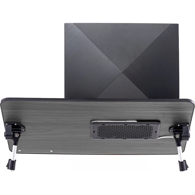 Cuscino da marito - Tavolino da letto in legno piccolo - Adatto a laptop fino a 17 pollici - con doppio cuscino, fessura multifunzione per tablet