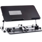 Cuscino da marito - Tavolino da letto in legno piccolo - Adatto a laptop fino a 17 pollici - con doppio cuscino, fessura multifunzione per tablet