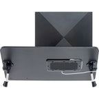 Cuscino da marito - Tavolino da letto in legno piccolo - Adatto a laptop fino a 17 pollici - con doppio cuscino, fessura multifunzione per tablet