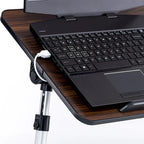 Cuscino da marito - Tavolino da letto in legno piccolo - Adatto a laptop fino a 17 pollici - con doppio cuscino, fessura multifunzione per tablet