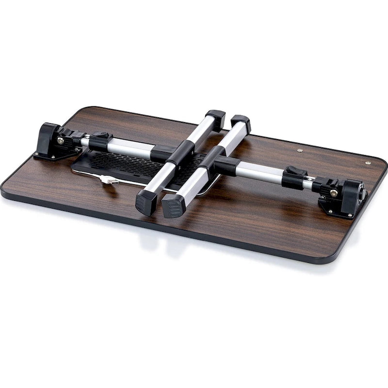 Cuscino da marito - Tavolino da letto in legno piccolo - Adatto a laptop fino a 17 pollici - con doppio cuscino, fessura multifunzione per tablet