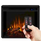 Mobile TV con caminetto elettrico da 72" in bianco, 4780 BTU, telecomando, fiamma LED, riscalda 1000 piedi quadrati, 72"L x 30"H
