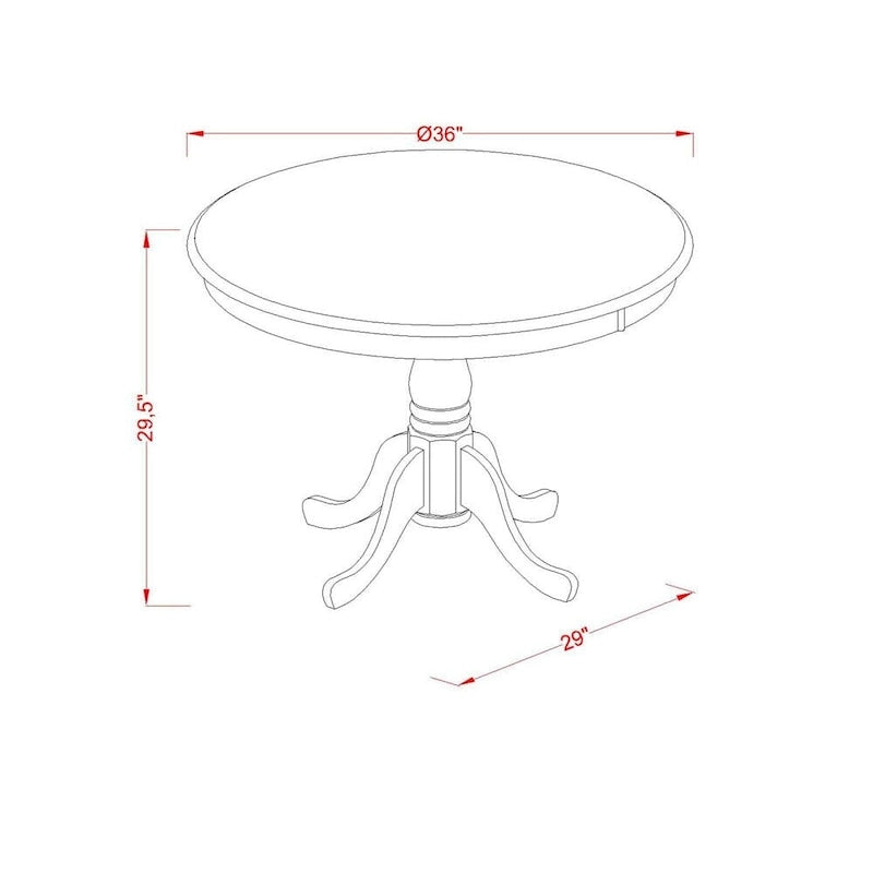 Set tavolo da pranzo rotondo, legno di mogano, sedie Parson in lino color crema, mobili per sala da pranzo e cucina