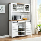 Mobile da Cucina a Buffet per Vino in Stile Rustico con Portabottiglie - 15.7P x 47.2L x 69.6A