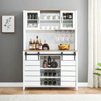 Mobile da Cucina a Buffet per Vino in Stile Rustico con Portabottiglie - 15.7P x 47.2L x 69.6A