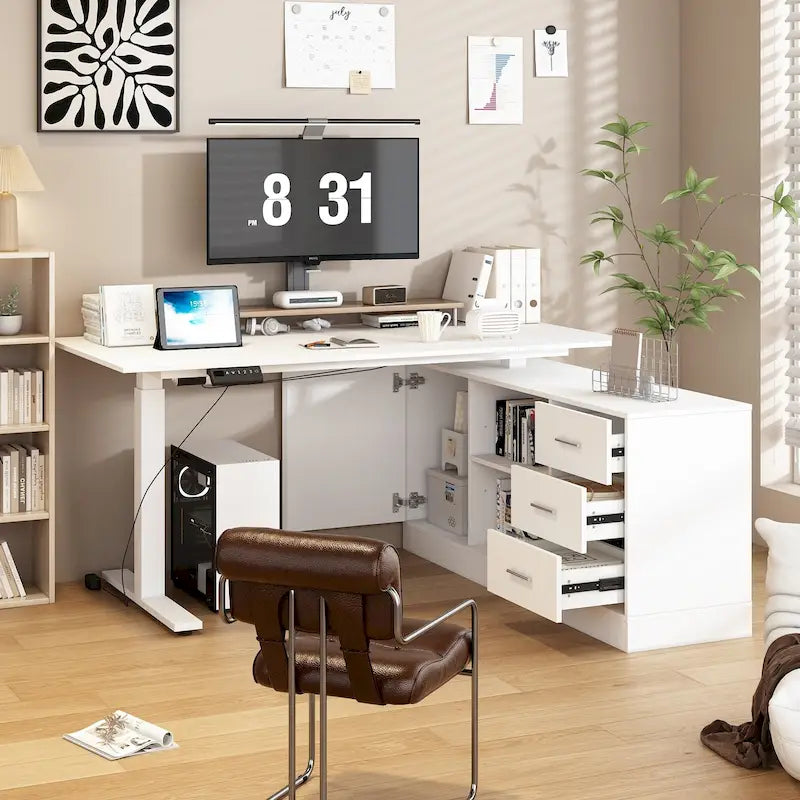 Postazione di lavoro regolabile in altezza: Scrivania versatile per l'home office e non solo