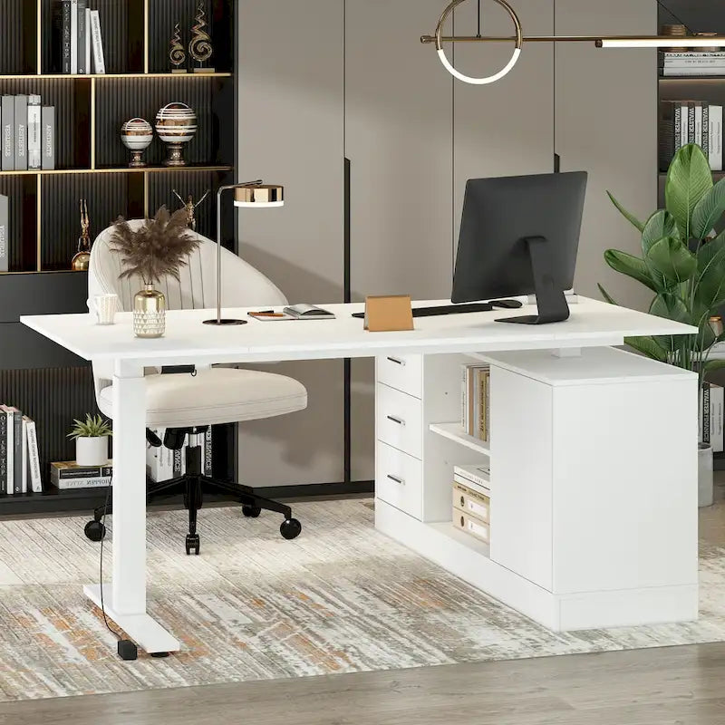 Postazione di lavoro regolabile in altezza: Scrivania versatile per l'home office e non solo