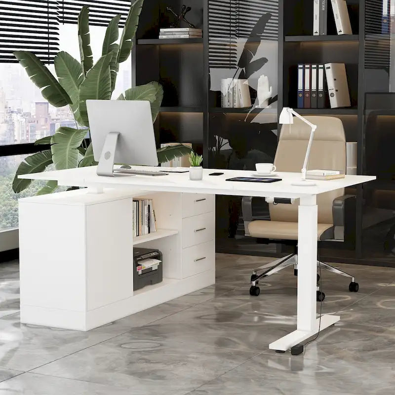 Postazione di lavoro regolabile in altezza: Scrivania versatile per l'home office e non solo