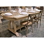 Set di 2 sedie da pranzo in legno stile antico rustico, schienale a croce, rattan con schienale a X, scuro, per camera da letto, ristoranti, hotel