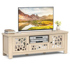 Mobile porta TV retrò da 55", centro multimediale, ante a specchio, armadietto contenitore per TV fino a 60"