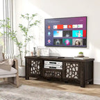 Mobile porta TV retrò da 55", centro multimediale, ante a specchio, armadietto contenitore per TV fino a 60"