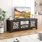 Mobile porta TV retrò da 55", centro multimediale, ante a specchio, armadietto contenitore per TV fino a 60"