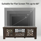 Mobile porta TV retrò da 55", centro multimediale, ante a specchio, armadietto contenitore per TV fino a 60"