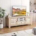 Mobile porta TV retrò da 55", centro multimediale, ante a specchio, armadietto contenitore per TV fino a 60"