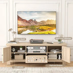 Mobile porta TV retrò da 55", centro multimediale, ante a specchio, armadietto contenitore per TV fino a 60"