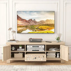 Mobile porta TV retrò da 55", centro multimediale, ante a specchio, armadietto contenitore per TV fino a 60"