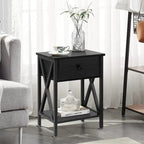 Tavolo consolle in legno 30"x15"x31", tavolo da divano per ingresso con ripiano