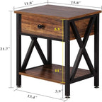 Tavolo consolle in legno 30"x15"x31", tavolo da divano per ingresso con ripiano
