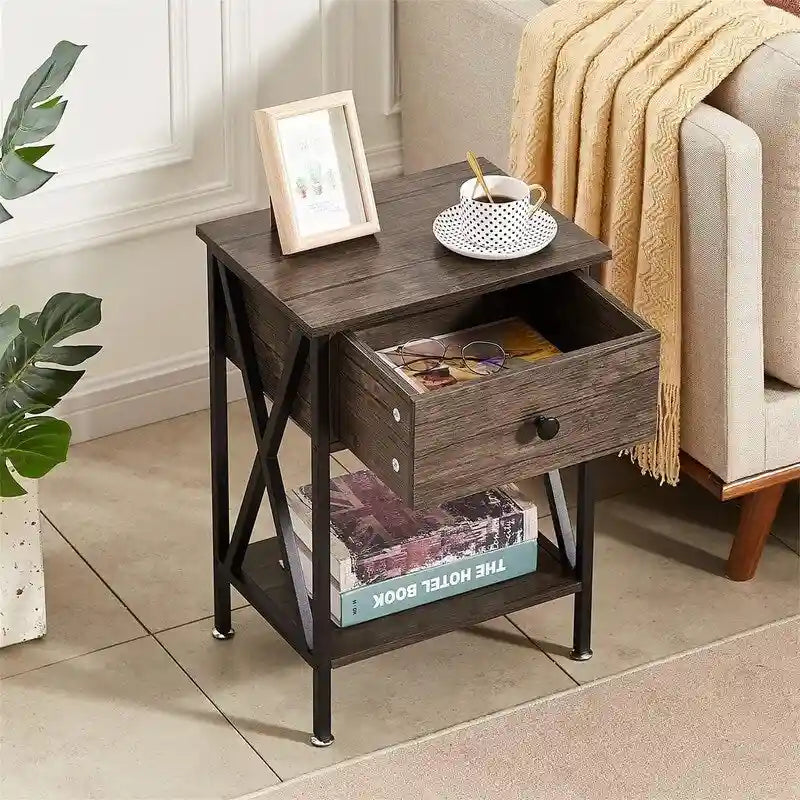 Tavolo consolle in legno 30"x15"x31", tavolo da divano per ingresso con ripiano